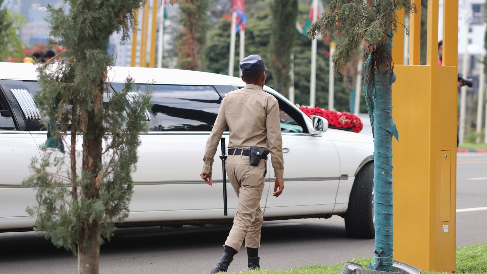 Event security team managing access at a venue
